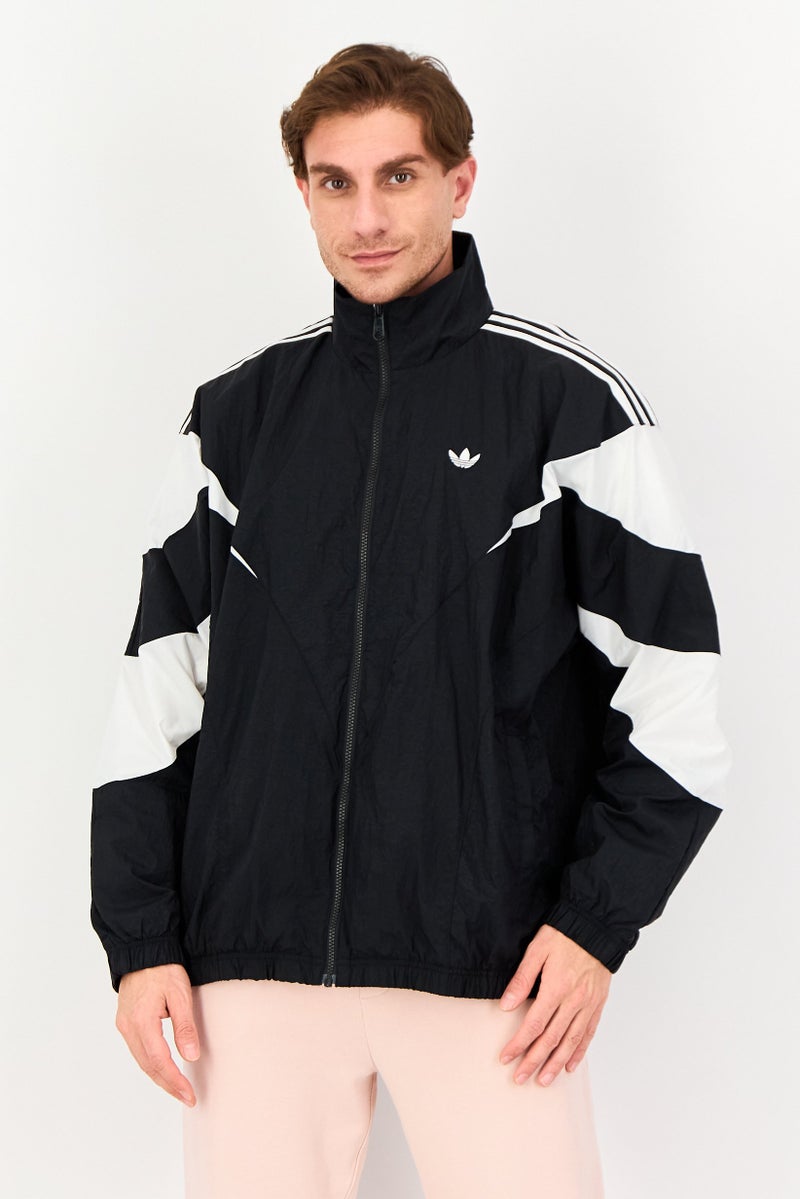 adidas Originals Men Sportswear Fit Long Sleeve Outdoor Track Jacket, Black - Image 1